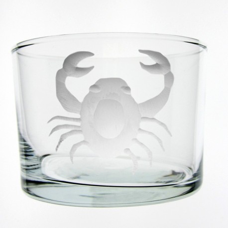 Verre droit bas Crabe 120 ml H 6 cm D 8,5 cm