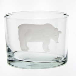 Verre droit bas Ours 120 ml H 6 cm D 8,5 cm