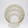 Bol à bouillon et sous tasse Royal Limoges Collection La Bocca Vert