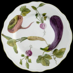 Assiette de table légumes porcelaine de Limoges
