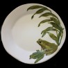 Majolica frog dinner plate