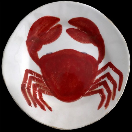 assiette salade Crabe D 23cm