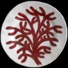 Majolica gorgonian coral dessert plate