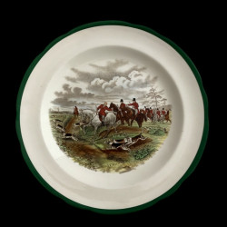 Assiette table en faience, chasse d'après Herring