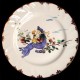 Dessert plate "Le Parisien" 19th century Creil