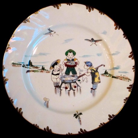 Dinner plate "Le Parisien" 19th century Creil