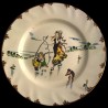 Dinner plate "Le Parisien" 19th century Creil Frogs