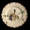 Dinner plate "Le Parisien" 19th century Creil Asparagus