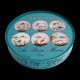 Tin box of 6 tin plates "Jules Verne"