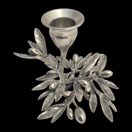 Candle holder Olive Pewter