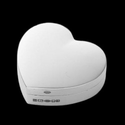 Pill box heart shape 1.2 x 4.2 cm x 3.8 cm silver