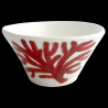 Majolica Gorgorian coral bowl