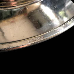 Plat de présentation 35 cm CGT  paquebot Normandie design Luc Lanel 1ère classe métal argenté