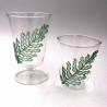 Wine glass with a fern