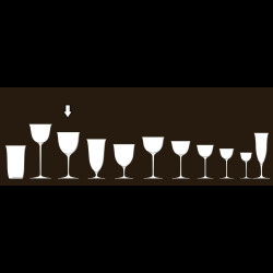 Verre à eau à pied haut cristal collection Patrician Hoffmann