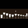 Verre à vin rouge à pied haut cristal collection Patrician Hoffmann
