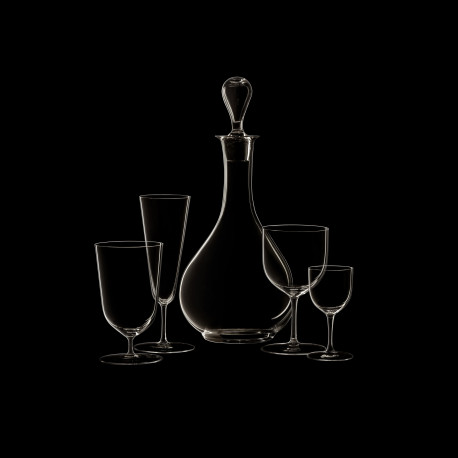 Water glass on low stem crystal collection n°4