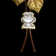 Sunflower Wall Light by Maison Baguès, bronze and crystal, 20th century