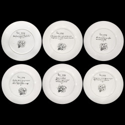 12 Assiettes "Paris Assiégé" Creil & Montereau