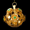 Roses sphere ornament emerald green heart