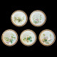 11 assiettes Fleurs en porcelaine Minton, 1874-1884