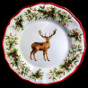 Majolica Deer dinner plate Red Nose