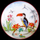 Boîte en tôle de 6 assiettes en tôle "Les Oiseaux" collection Buffon