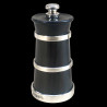 Ebony pepper mill with silver rim