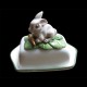 White rabbit, butter dish