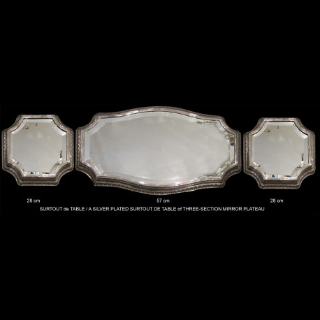 large table center circa 1910 silver plated