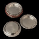 Set of 8 Old Christofle Bottle Coaster Silver Plated, 19th Century