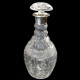 carafe cristal taillé col argent