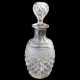 carafe ovale cristal taillé col argent