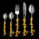 Fork gilded coral handle