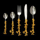 Fork gilded coral handle