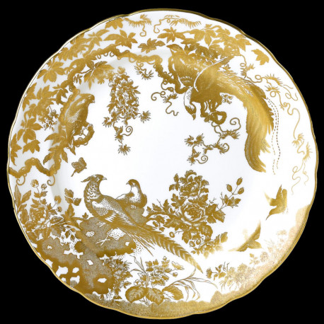 Assiette de table 27 cm Royal Crown Derby Aves Gold