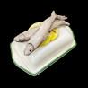 Majolica Sardines butter dish