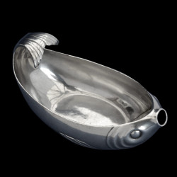 Saucière poisson Gallia N°6093  métal argenté