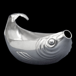 Saucière poisson Gallia N°6093  métal argenté