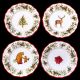 Majolica Deer dessert plate Red nose