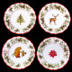 Majolica Poinsettia dinner plate Red nose