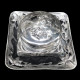 Silver-mounted crystal dish and box by l'Escalier de cristal