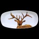 Cerf plat long ovale 46x23 cm