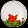 Majolica Snail large round dish