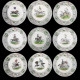 12 Assiettes chevaux Creil et Montereau XIXe siècle