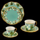 Assiette de table turquoise "George Sand"