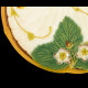 Assiette barbotine en faïence fraises Minton