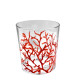 Small straight red coral bush glass
