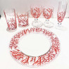 Red coral bush wine glass