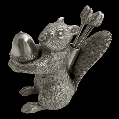 Pewter 6 picks set squirrel